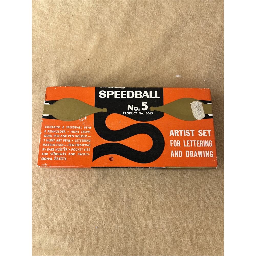 Speedball No. 5 Product No. 3065 Artist Set For Lettering And Drawing + 7 Tips